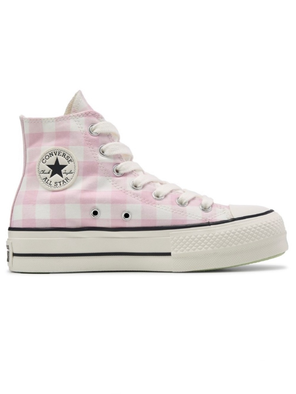 Chuck Taylor All Star Hi Lift Platform Pink/White Gingham Women’s size 8.5 NEW!